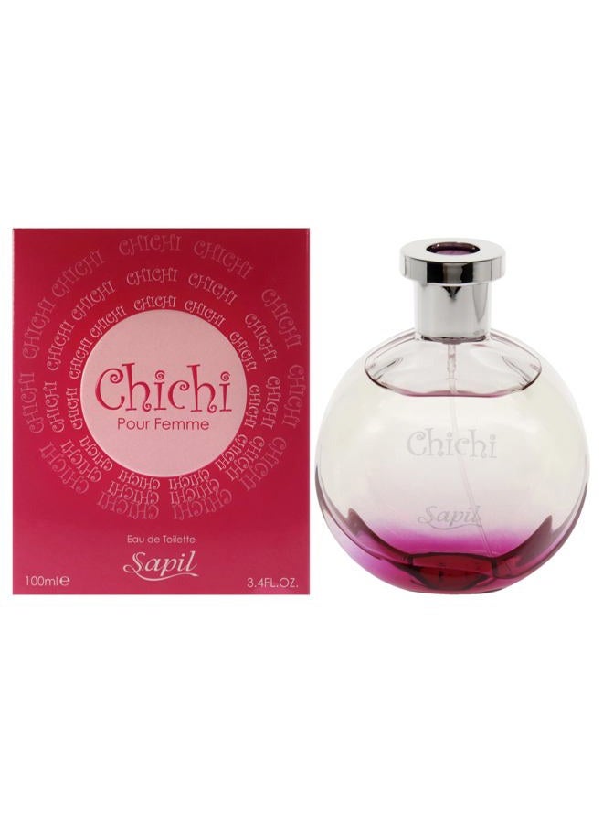 sapil عطر تشي تشي للنساء - عطر دبي طويل الأمد، بخاخ EDT زهري مسكي، 3.4 أونصة (100 مل) - كولونيا عربية غريبة للاستخدام اليومي - Image 1