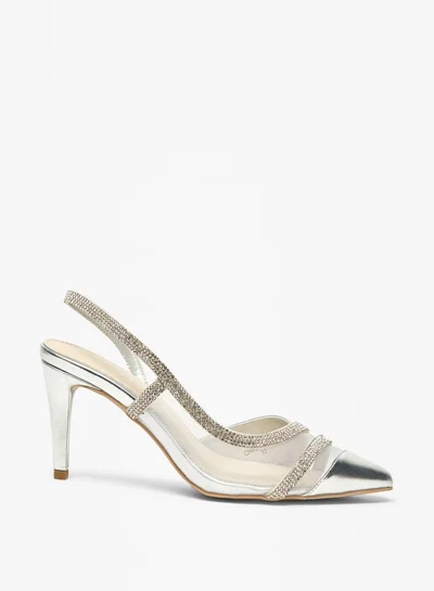 سيليست Women's Embellished Slip-On Sandals with Stiletto Heels
