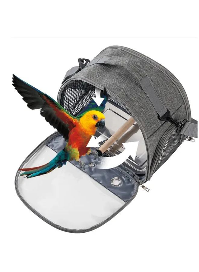 حقيبة ظهر محمولة لنقل الحيوانات الأليفة باللون الأسود خفيفة الوزن ومهواة لقفص الحيوانات الصغيرة أثناء السفر - Image 5