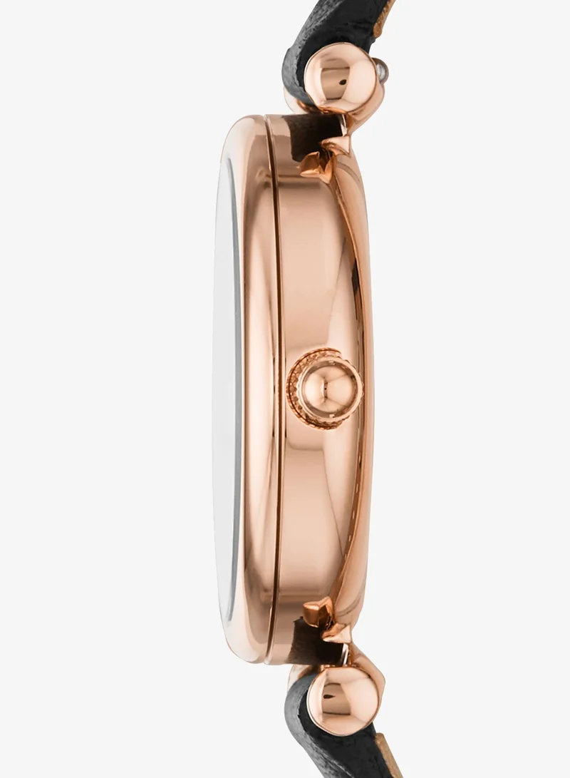 Fossil  Carlie Leather Strap Analog Watch for Women | Best Price UAE
