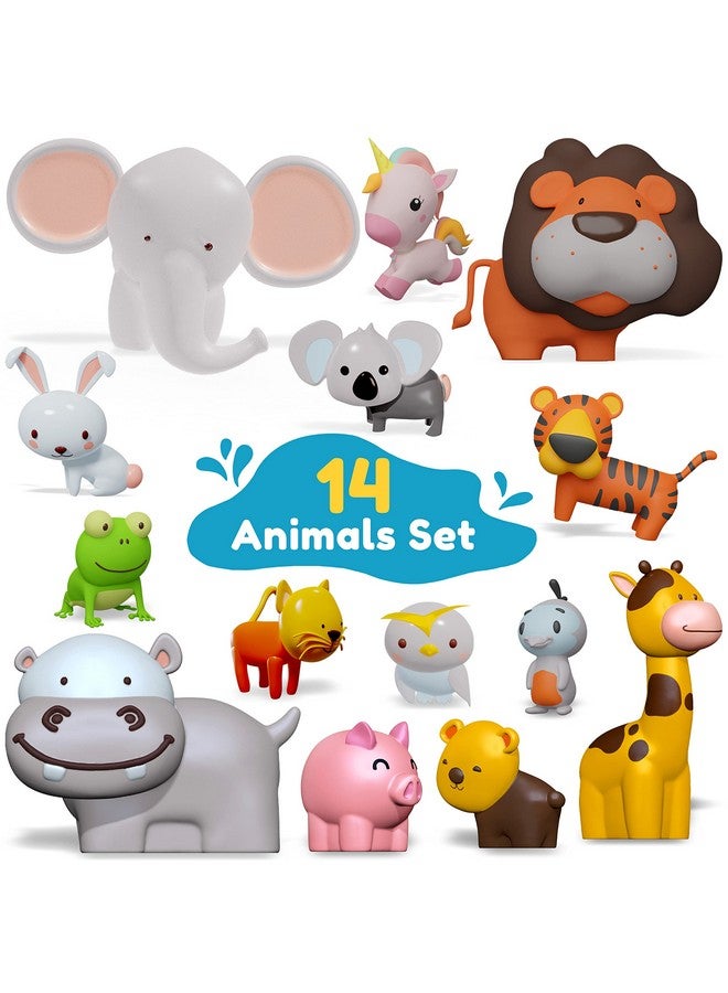 SplashEZ Mold Free Bath Toys for Babies & Toddlers, Animals No Hole Bath Toys for Kids, Toddler Gift, No Mold Bathtub Water Set for Kids, Pool, BPA-Free, Safe, Fun, Infant Ages 1 3 6 12 18 Months - Image 1