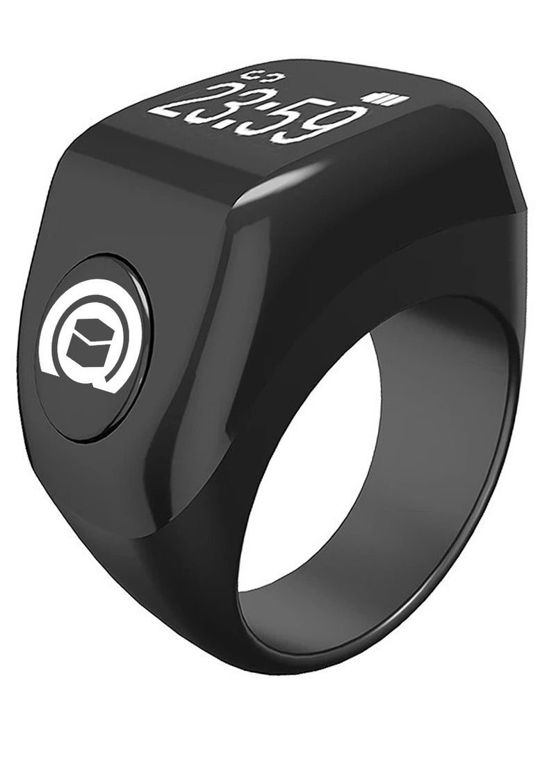 Multifunctional Prayer Smart Ring, Lucky Ring, Tasbih Counter, Azan Alarm, Prayer Direction Guide, Digital Watch Ring, Tasbeeh Beads Ring, Electronic rosary, Forgiveness Ring, TBSoon Aladdin Treasure iQIBLA Zikr Ring - Image 1