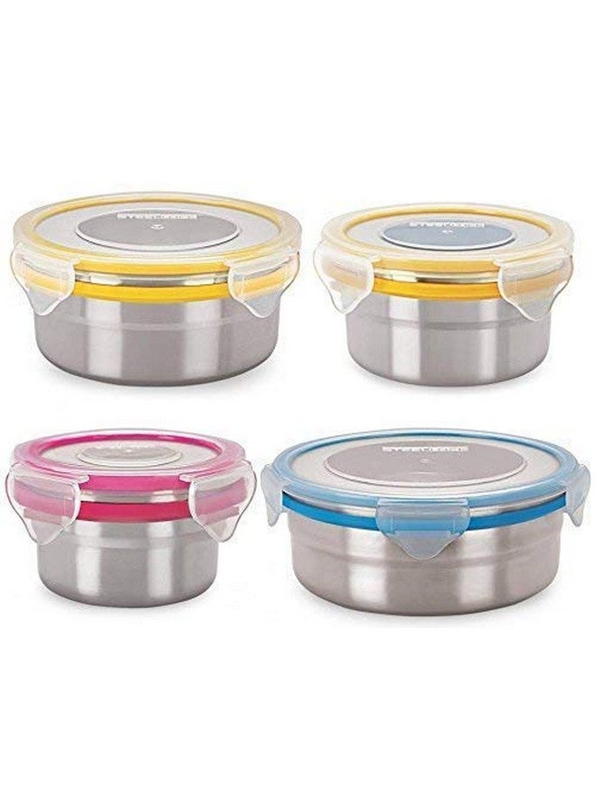 Steellock Stainless Steel Airtight Container, 4Pc (SL-1101 + SL-1201 + SL-1301 +SL1401) - Image 2