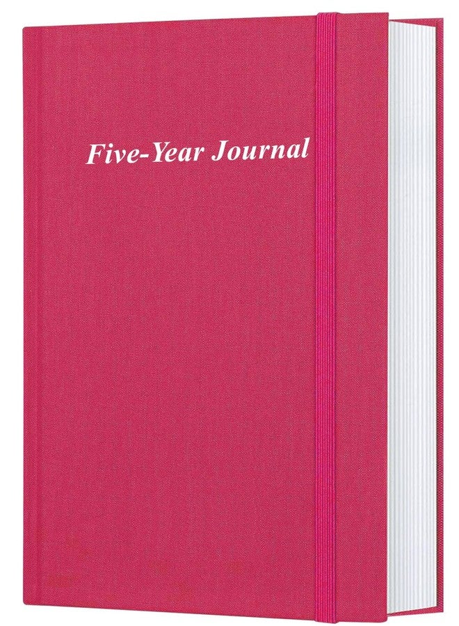 Tuun Fuplan Hard Cover 5 Year Journal | The Easiest to Use Five Year Journal | Quick and Easy Five Year Memory Notebook | 5.8'' x8.3'', Pink - Image 1