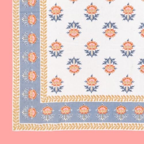 EasyGoods® 100% Cotton Flat Double Bedsheets with 2 King Size Pillow Covers | Double Bed Breathable Fabric| Wrinklefree | Ultrasoft 320 TC Supersoft |95 x 108 Inches |Floral Pink - Image 4