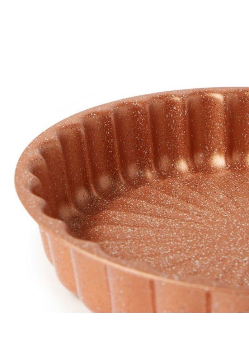 DESSINI قالب كيك ديسيني، صينية كيك 24 سم، أدوات مطبخ للزينة 3D (شكل زهرة) بني - Image 2