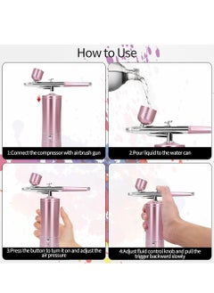 Furtey Professional Cordless Airbrush Kit - 30PSI high pressure portable wireless spray gun (makeup/manicure/art design) | Long-lasting battery life charging technology | Wedding celebration professional tools + gift box packaging  - Image 5