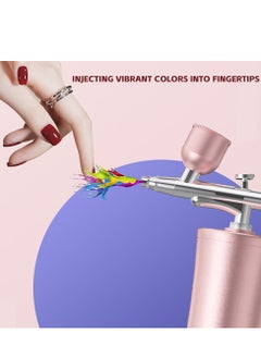 Furtey Professional Cordless Airbrush Kit - 30PSI high pressure portable wireless spray gun (makeup/manicure/art design) | Long-lasting battery life charging technology | Wedding celebration professional tools + gift box packaging  - Image 3