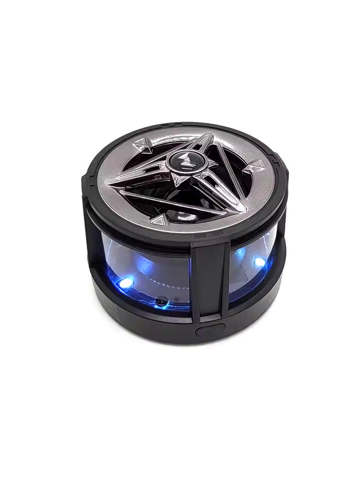 Portable Mini Wireless Bluetooth Speakers Metal Light RGB Light High Quality Stereo Subwoofer Home Speakers Black  - Image 1
