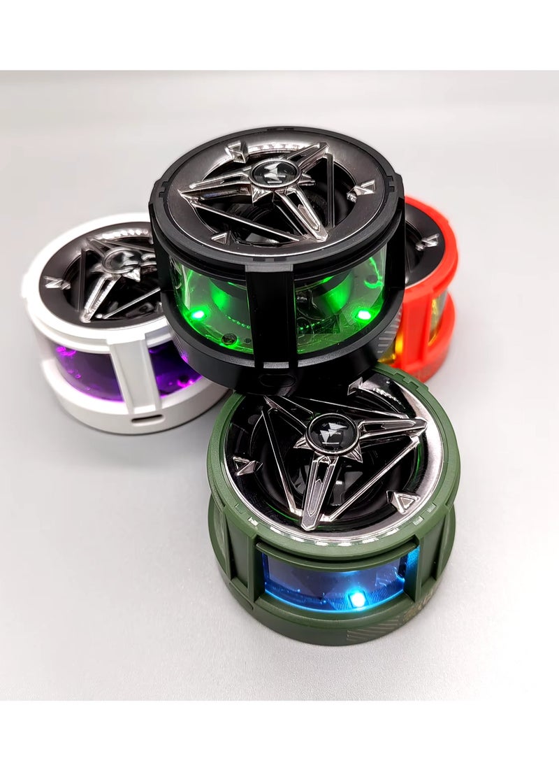Portable Mini Wireless Bluetooth Speakers Metal Light RGB Light High Quality Stereo Subwoofer Home Speakers Black  - Image 2