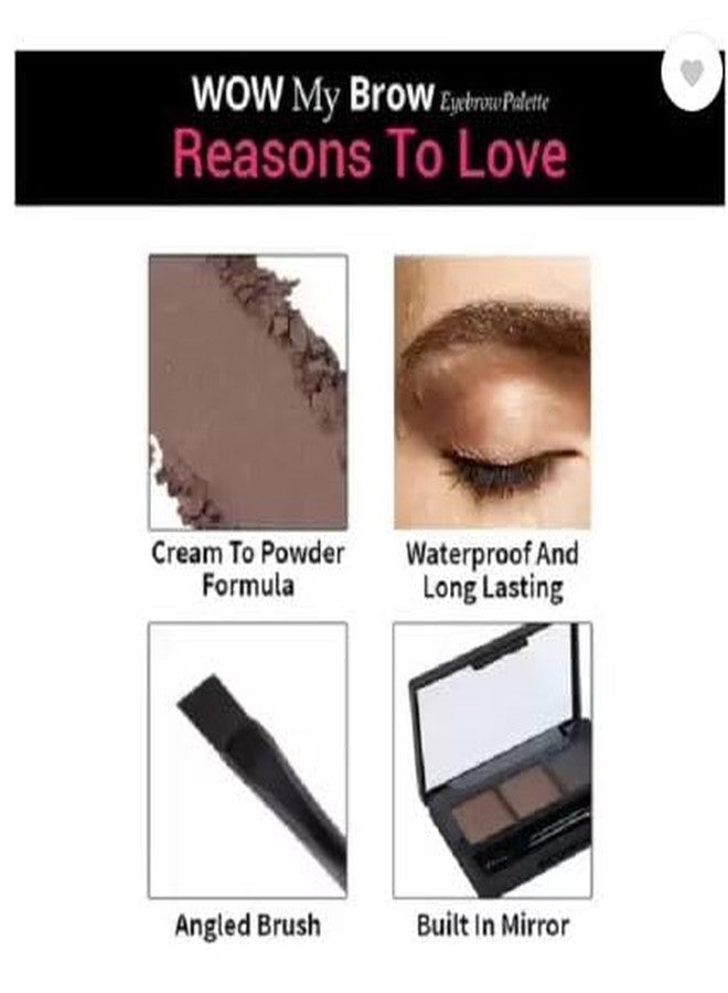 SHENY SOFT Instant Eyebrow Powder Cake Palette With Brush - Image 4