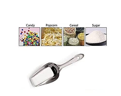 pass pass Stainless Steel Atta Scoop & Daal Spoon | Heavy Duty Kitchen Serving Spoon for Flour, Rice, Pulses & Grains | Multipurpose Kitchen Tool - Image 3