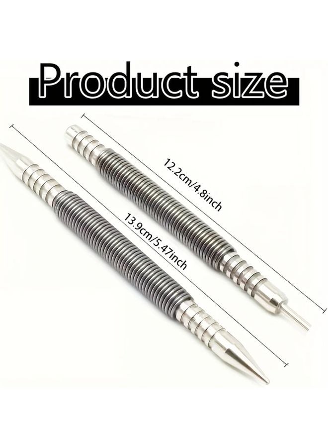 Spring Loaded Center Punch Set Dual Ended High Carbon Steel Single Flat Head Model - Image 5