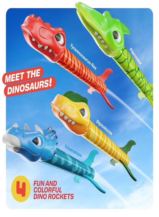 Ninja Blast Dinosaur Toy Rocket Launcher for Kids Toys for Kids 3-5 5-7 4-6 - Outdoor Toys for Kid Ages 4-8 - 3 4 Year Old Boy Birthday Gift - Gifts for Boys Age 3 4 5 6 Years Toy for Toddlers - Image 3