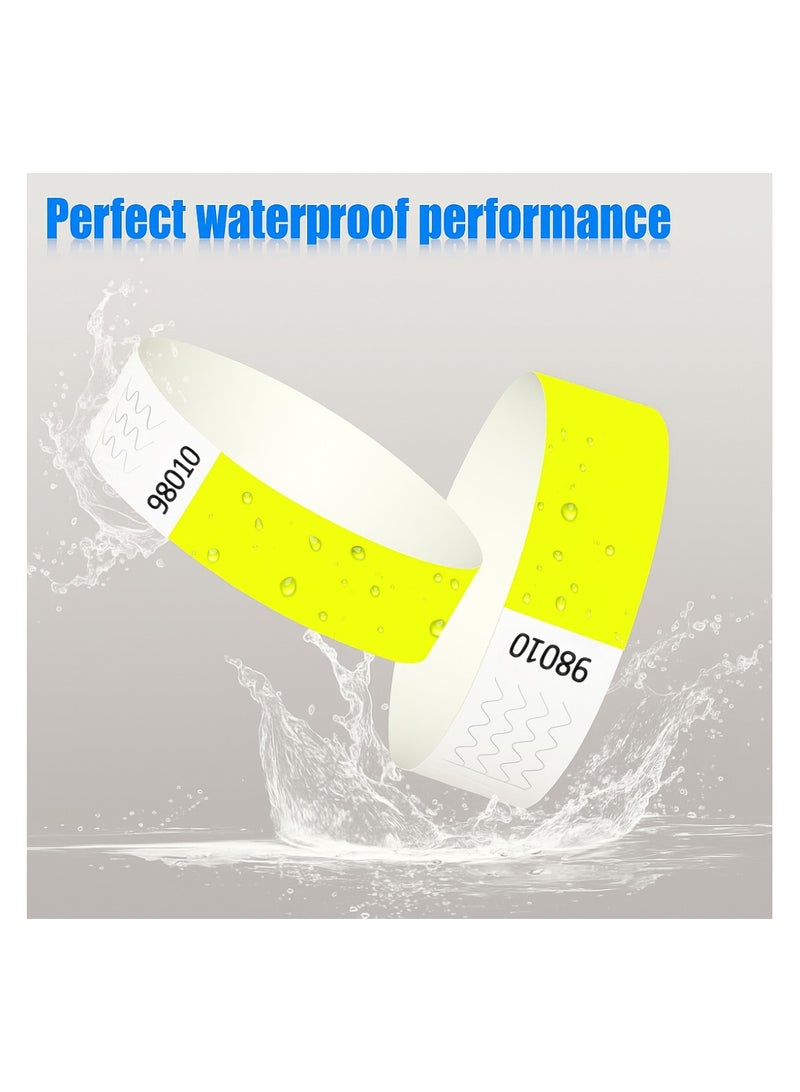 PRINTSHOP4ME Event Paper Wristbands And Identification Bands Made Of Tyveck Material 19mm x 250mm (Yellow) - Image 2