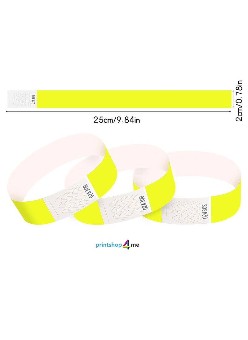 PRINTSHOP4ME Event Paper Wristbands And Identification Bands Made Of Tyveck Material 19mm x 250mm (Yellow)  - Image 3