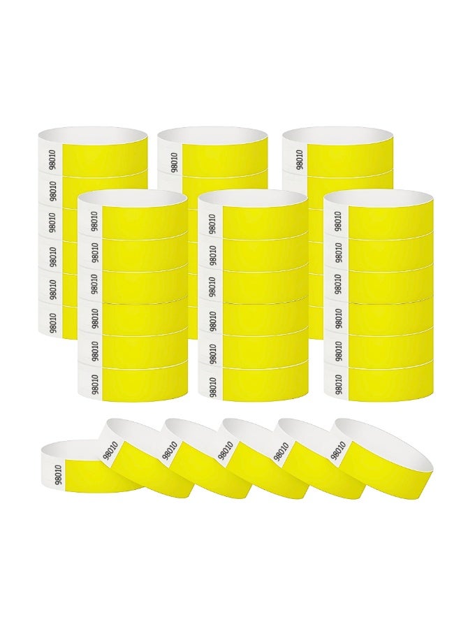PRINTSHOP4ME Event Paper Wristbands And Identification Bands Made Of Tyveck Material 19mm x 250mm (Yellow) - Image 1