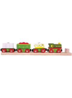 Bigjigs Toys Bigjigs Rail Wooden Dinosaur Railway Engine and Train Cars  - Image 1