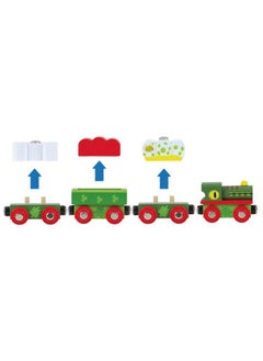 Bigjigs Toys Bigjigs Rail Wooden Dinosaur Railway Engine and Train Cars  - Image 2