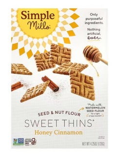 Simple Mills Seed and Nut Flour Sweet Thins Honey Cinnamon 4.25 oz 120 g  - Image 1