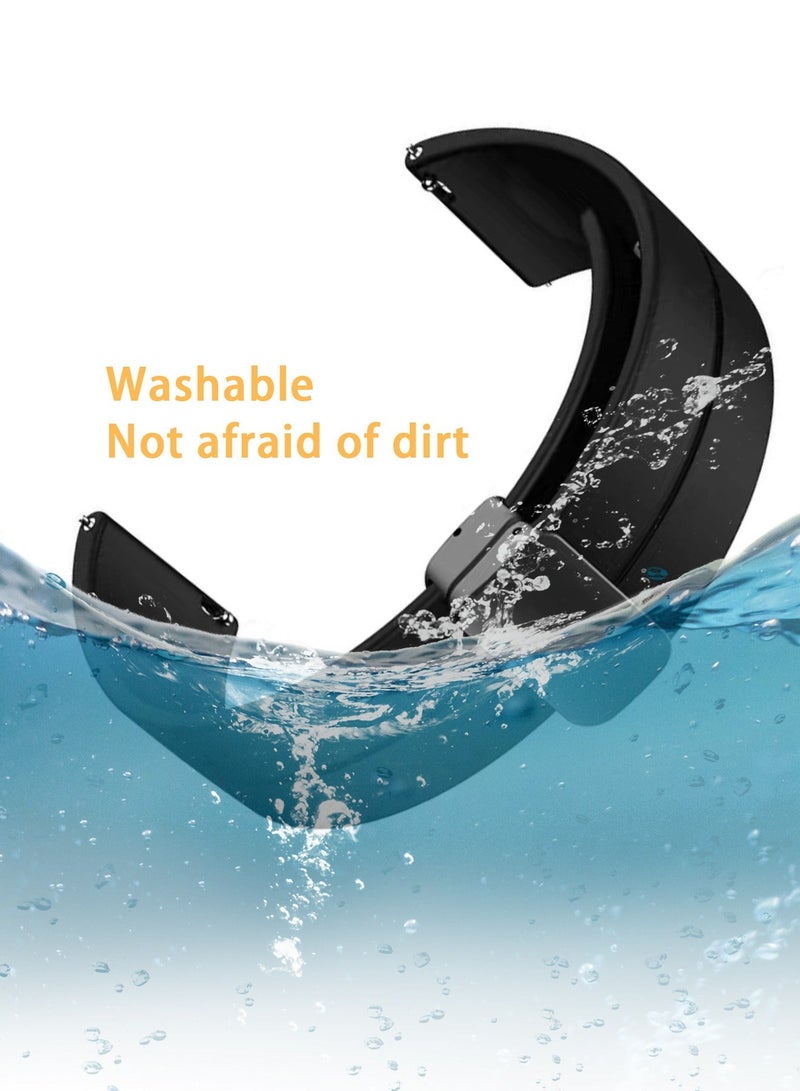 X-level Huawei Watch 4 Replacement Band 22mm Replacement Wrist Watch Strap Band Compatible With Huawei Watch 4/Watch GT3 46mm/GT4 46mm/Soft Silicone Watch Band With Magnetic Buckle Sport Watch Strap - Image 2