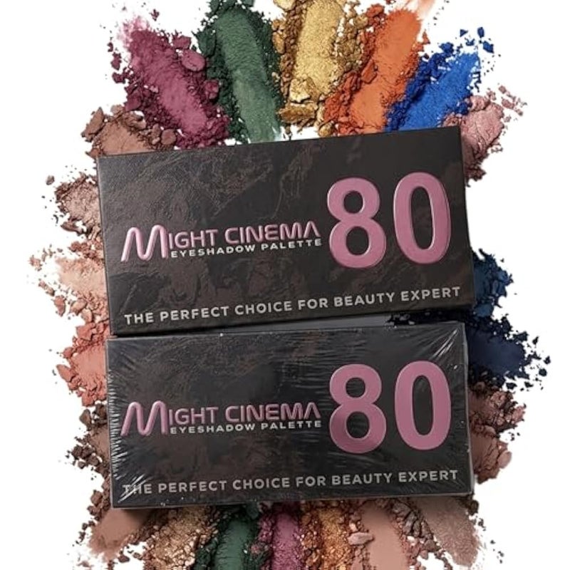 80-Color Professional Eyeshadow Palette, Nude Neutrals with Shimmer and Matte Shades, Dual-Ended Brush, Long-Lasting Formula - Image 3