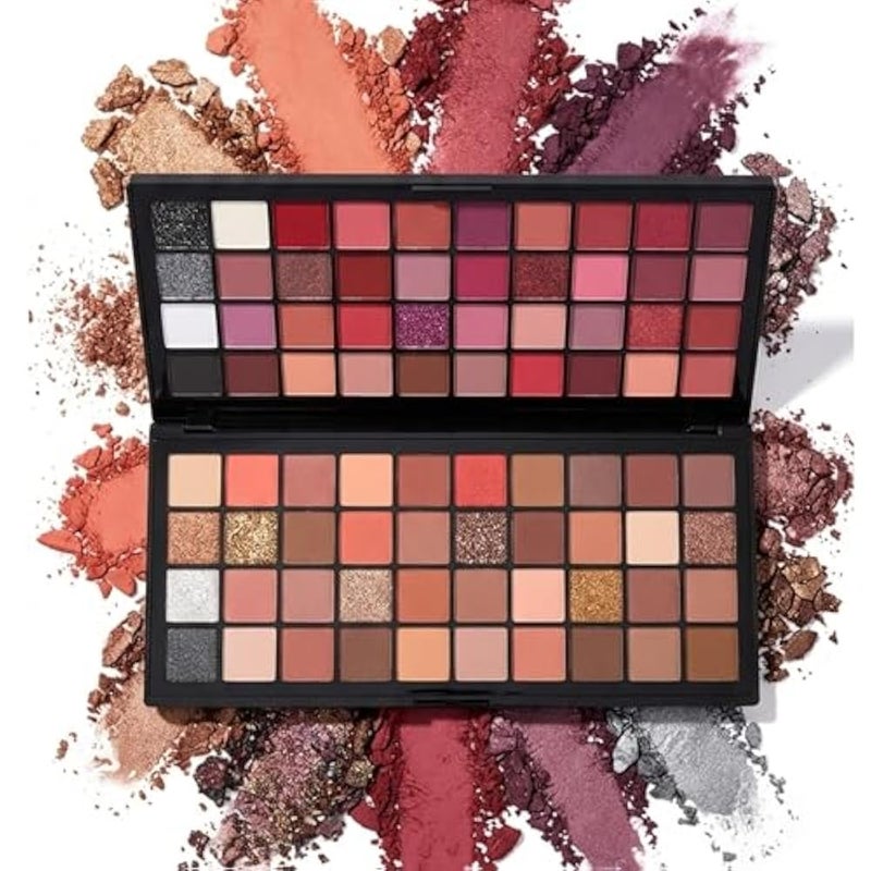 80-Color Professional Eyeshadow Palette, Nude Neutrals with Shimmer and Matte Shades, Dual-Ended Brush, Long-Lasting Formula - Image 1