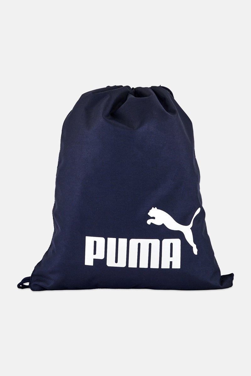PUMA Men Brand Logo Gym Sack Bag, Navy - Image 1