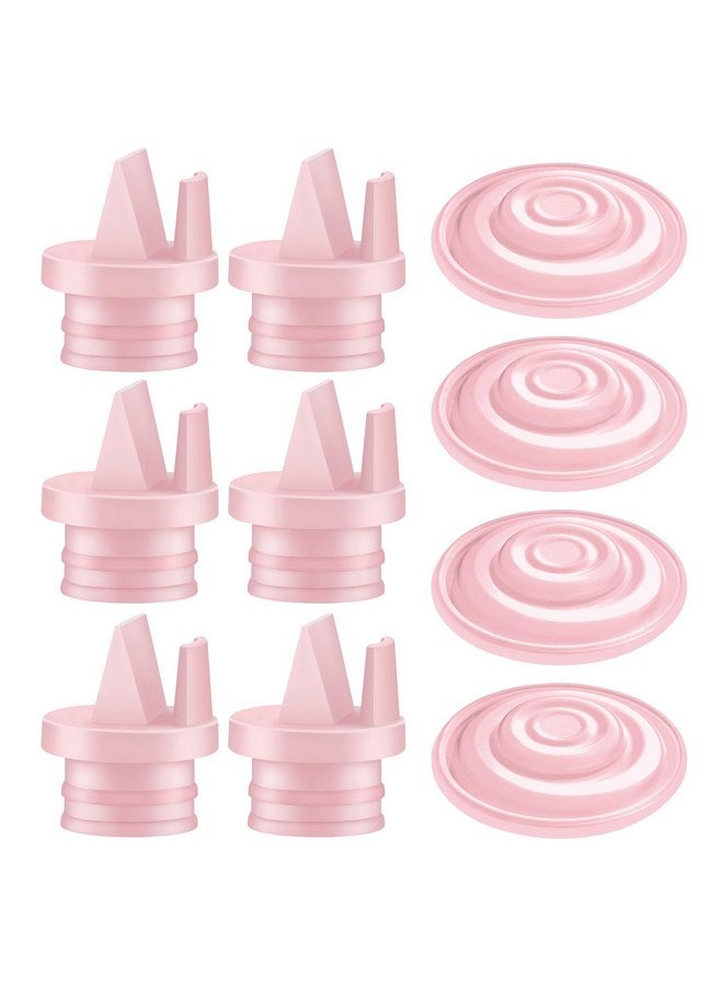 Maymom Pump Parts Incl Duckbill Valve with Pull Tab Silicone Diaphragm Compatible with Spectra S1, S2, Synergy Gold; Not Original Spectra Pump Parts; 10 pc Pink - Image 1