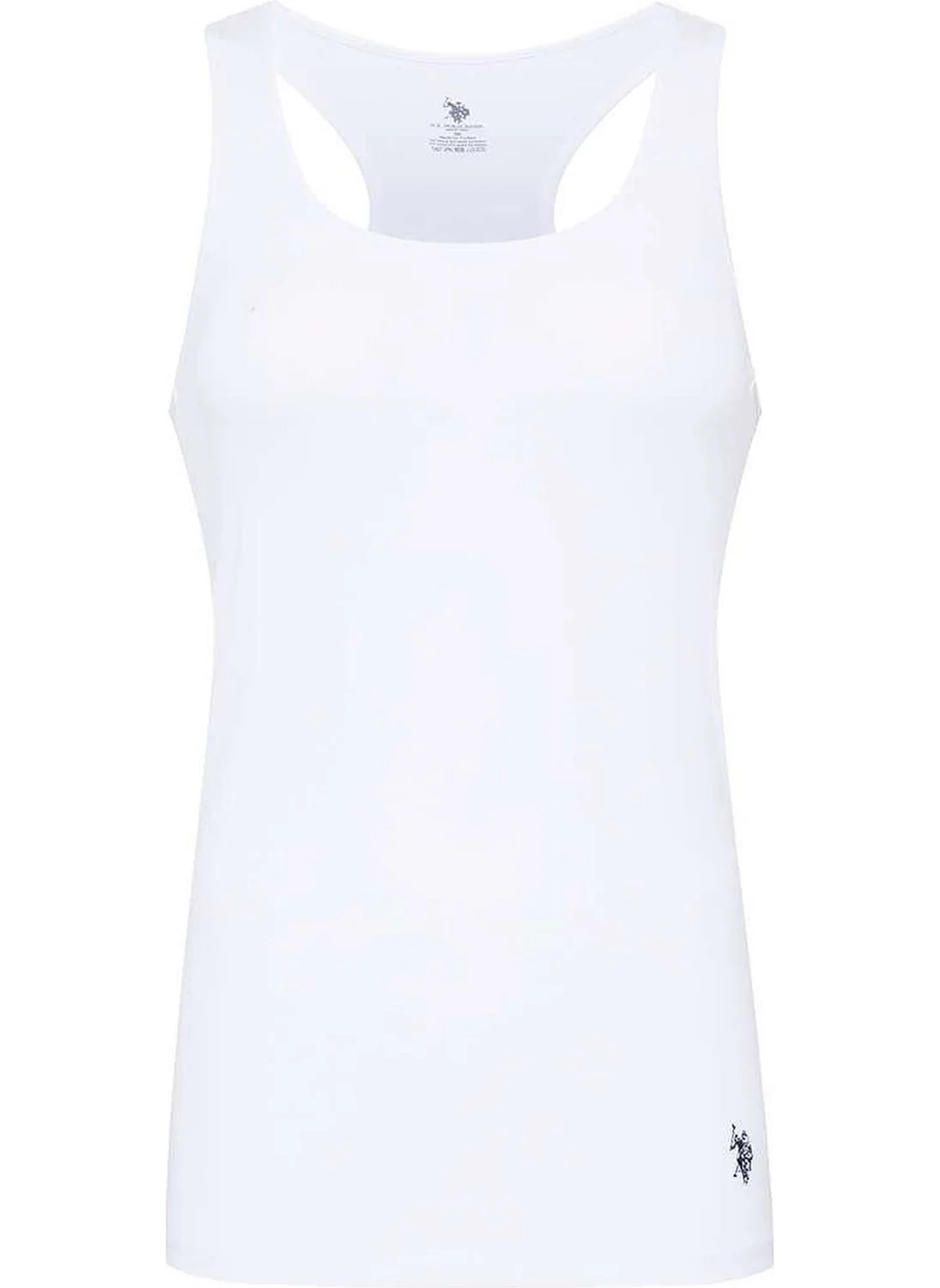 U.S. Polo Assn. 66001 Women's Modal Athlete White Tank Top