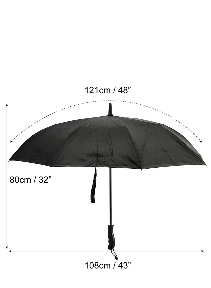 بيج ديزاين المزاج حتى مظلة ذات 8 أضلاع قابلة للانعكاس ، 43 بوصة ، أسود وأرجواني - Image 4