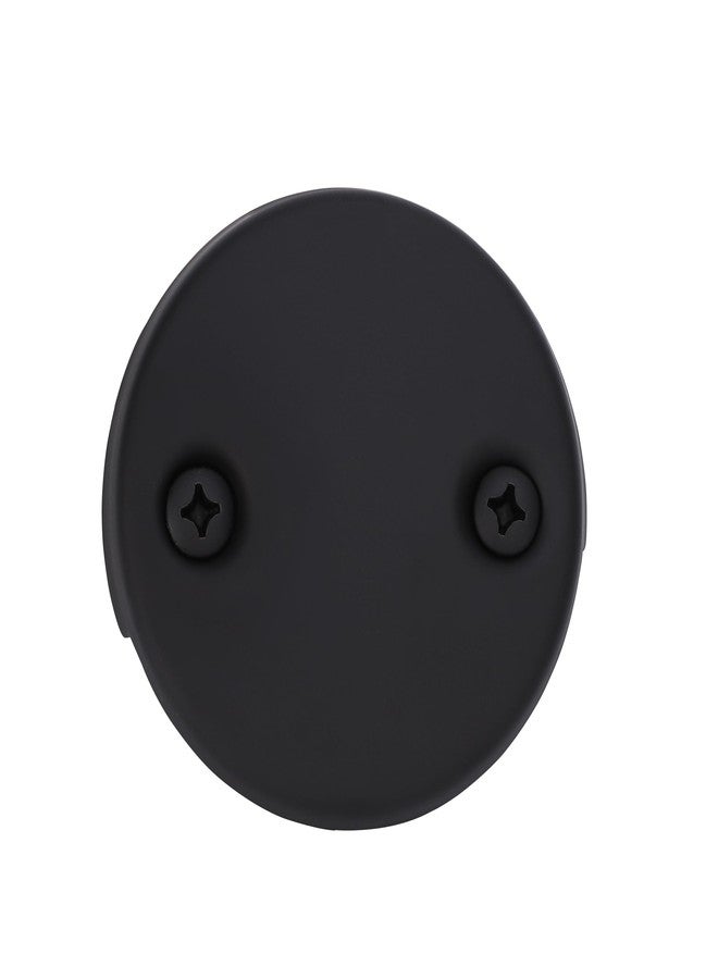 PRIMSOPH Two Hole Overflow Faceplate Tub Drain Trim Kit Conversion Kit Assembly Universal Fine Coarse Thread Replacement Matte Black - Image 1