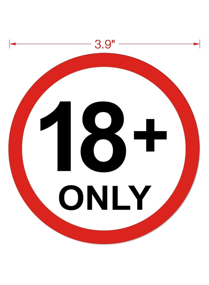 Caution Sign 18 Years and Over Self Adhesive Waterproof Warning Sticker  - Image 4