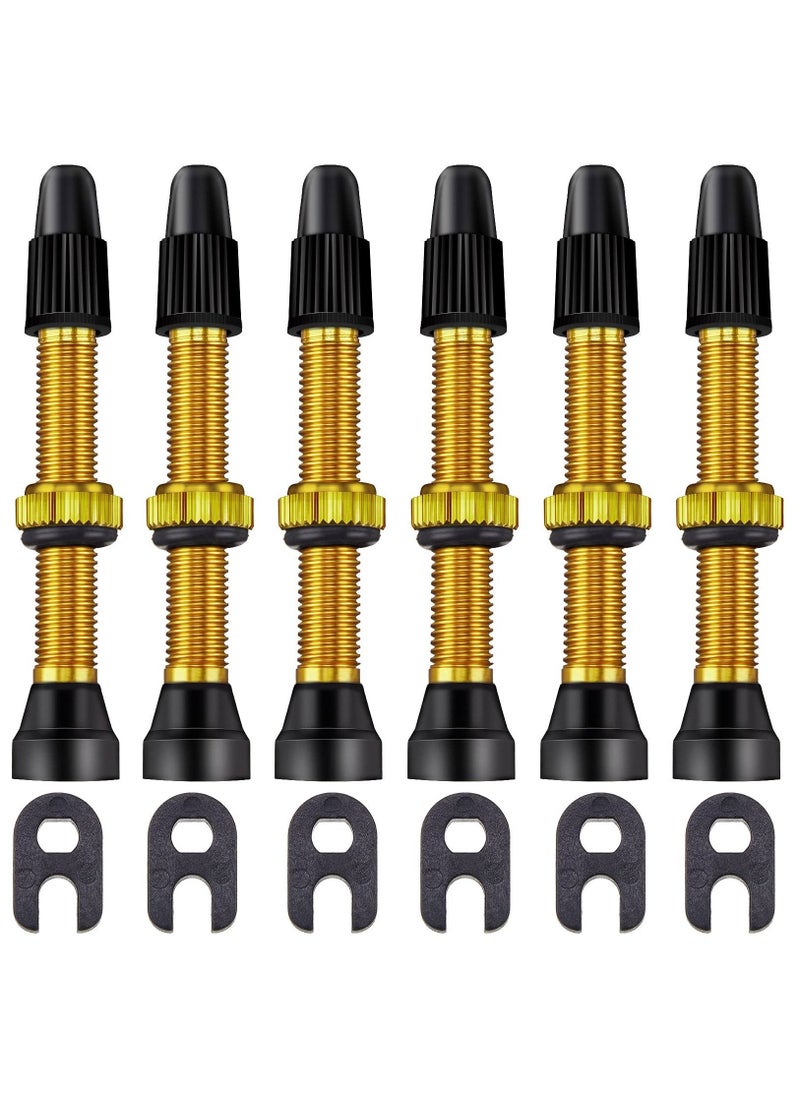 KASTWAVE - Presta Valve Stem 40 mm for Bicycle, Tubeless Brass Valve Stem Presta Valve Core Remover Tool Kit（12 Pieces ） - Image 1