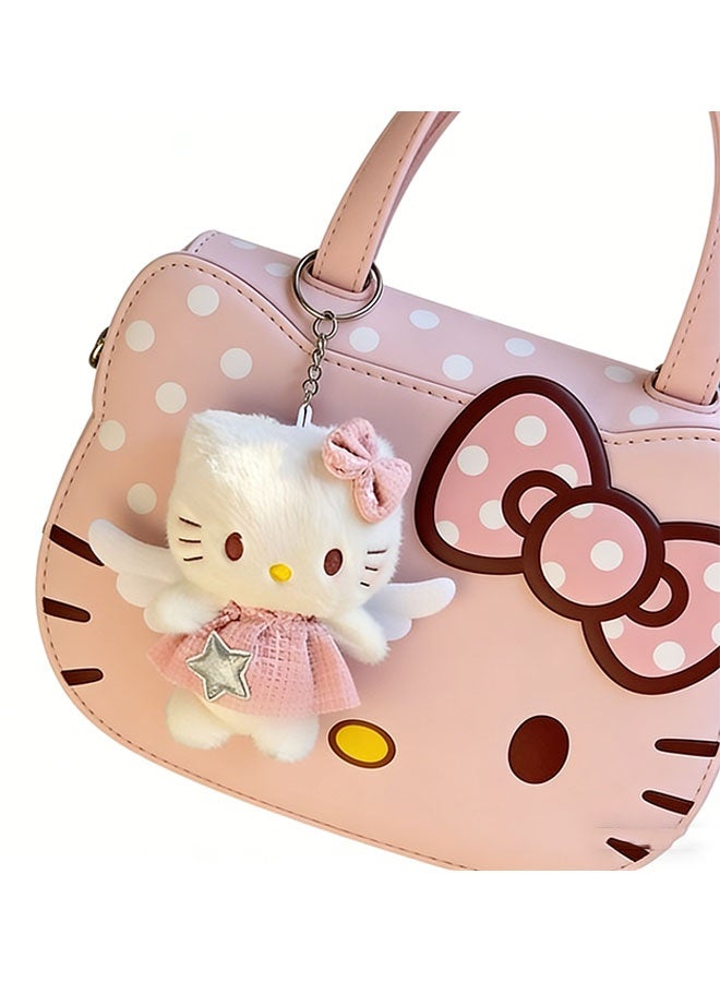 Hello Kitty Cute Plush Toy Doll Keychain Short Plush Bear Outfit 12cm Plush Doll Backpack, Car, Stationery Box Pendant - Image 4
