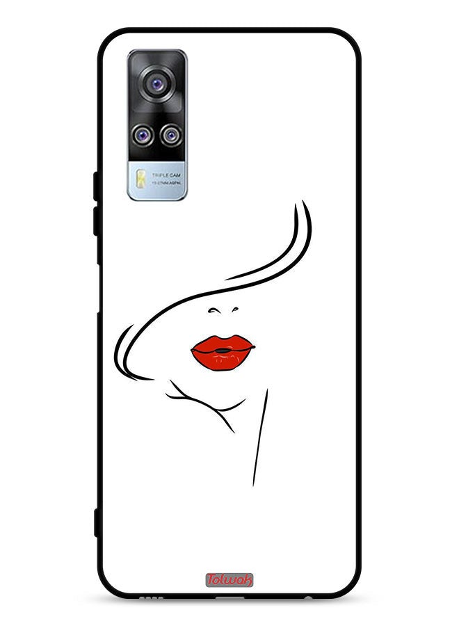 Tolwak vivo Y51 2020 Protective Case Cover Girl Face Art - Image 1