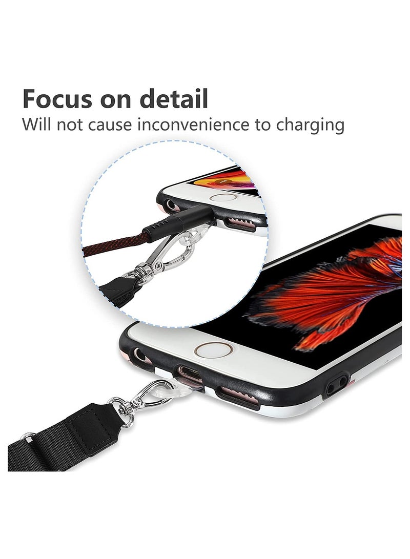 SYOSI Phone Lanyard Wrist and Neck Adjustable Strap Smartphone Chain with 3 Adhesive Tethers Compatible Most Smartphones Black - Image 3