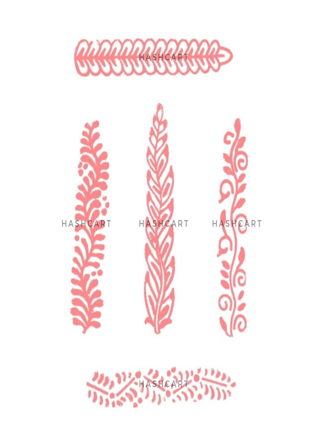 TWOGRAMS Finger Shape Wood Block Print Stamps - Wooden Blocks for Block Printing - Henna Saree Border Scrapbooking Fabric Textile Paper Kids Art Work - TwoGrams | Set of 5 | - Image 3