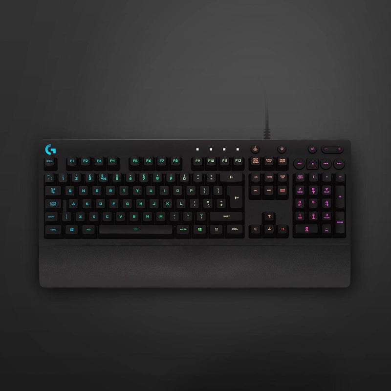 Logitech G G213 Prodigy Gaming Keyboard, RGB Lightsync Backlit Keys, Spill-Resistant, Customizable Keys, Dedicated Multi-Media Keys, Qwerty Us International Layout - Black - Image 3
