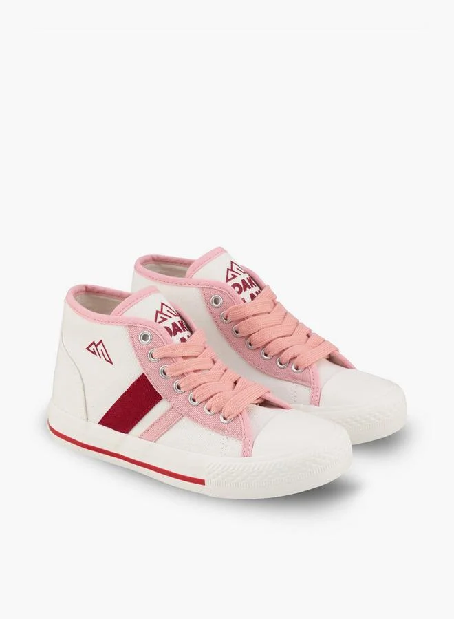 Oaklan By Shoexpress Girls Striped Lace-Up Ankle Sneakers