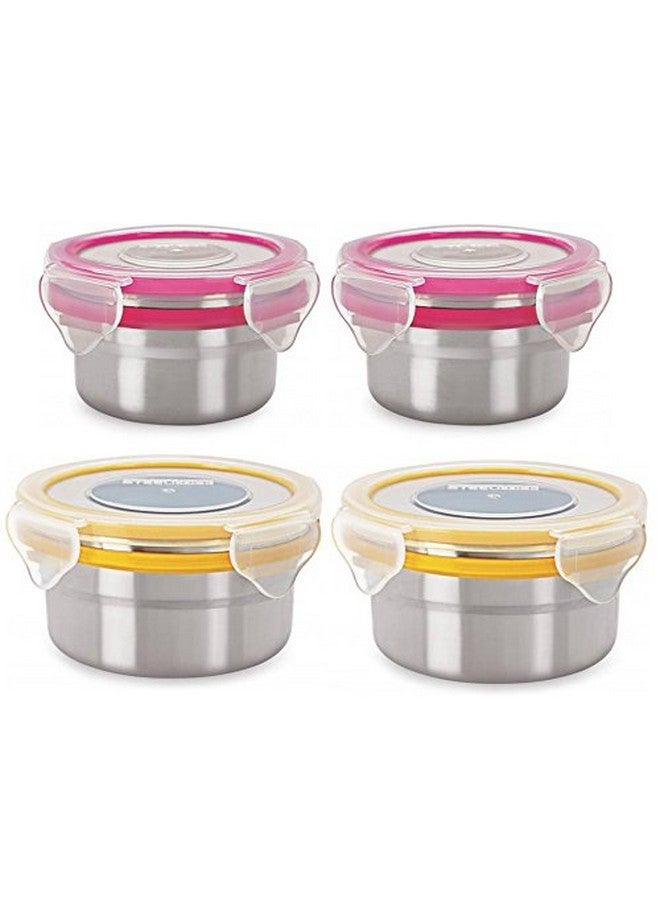 Steellock Stainless Steel Airtight Container, 4Pc (SL-1101(150ml) X 2 PC + SL-1201(280ml) X 2 PC)