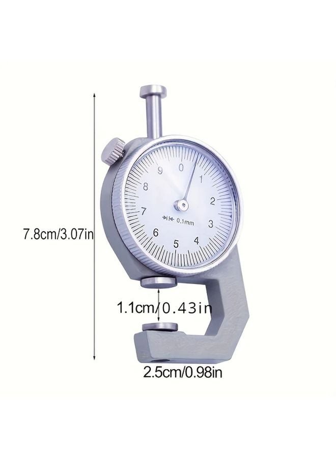 1pc Leather Thickness Gauge 0 10mm Dial Type Meter 0 01mm Accuracy Alloy Material - Image 5