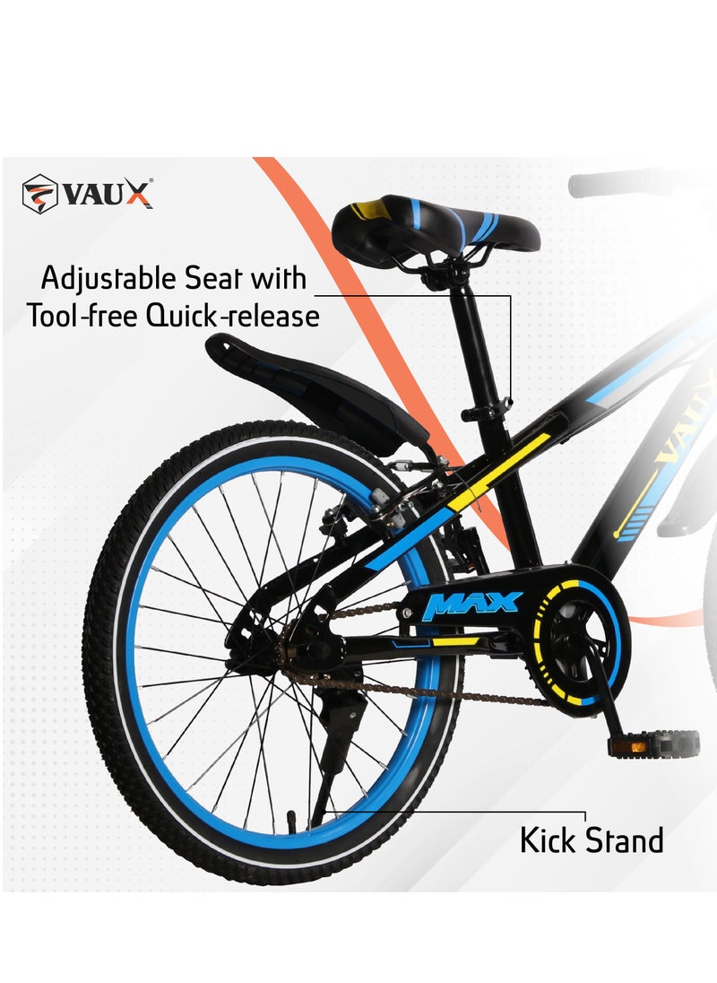 Vaux Max Kids Road Bike for 6-14 Years Boys And Girls, Adjustable Seat, 24 Inch Side Stand - Blue - pzsku/ZE5B7538EF5662819AE67Z/45/_/1723807746/5d0ad91e-9f51-4ec5-a1e0-1019ed8013c3