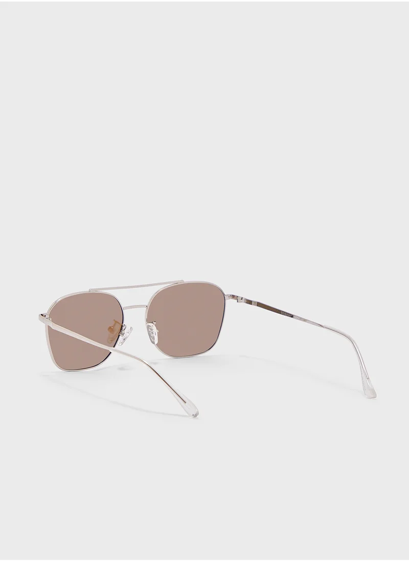 روبرت وود Polarized Lens Square Aviator Sunglasses