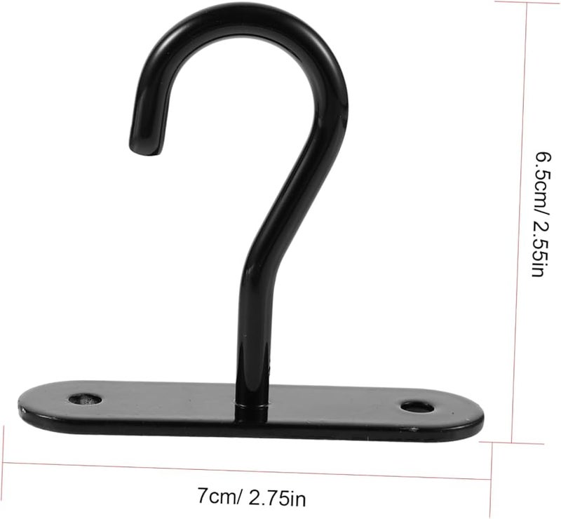 Kisangel 2 Pack Black Ceiling Hooks For Hanging Planters Sturdy Iron Wall Hangers - Image 3