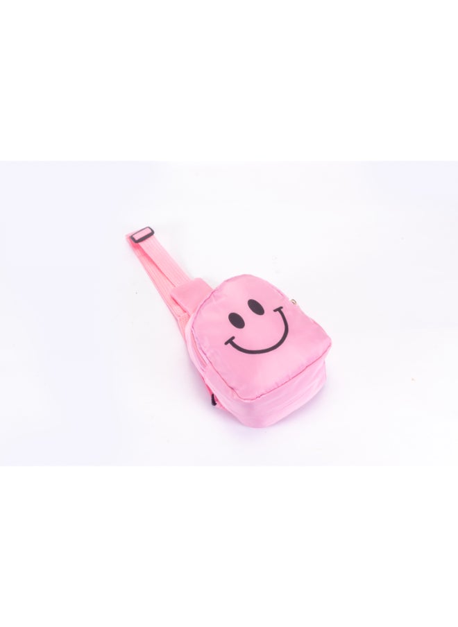 Generic Pink Smily Water Proof Shoulder Bag for Girls  - Image 3