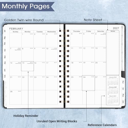 Poluma Planner 2026-2027 - Weekly & Monthly Academic Planner 2026-2027 with 12 Monthly Tabs, July 2026 - June 2027, 6.3" x 8.4", Flexible Hardcover, Thick Paper, Inner Pocket - Gray - Image 5