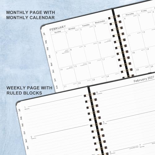 Poluma Planner 2026-2027 - Weekly & Monthly Academic Planner 2026-2027 with 12 Monthly Tabs, July 2026 - June 2027, 6.3" x 8.4", Flexible Hardcover, Thick Paper, Inner Pocket - Gray - Image 4