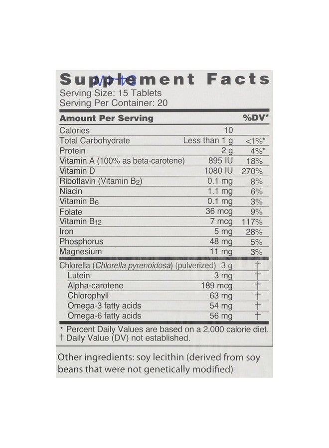 SUN CHLORELLA - Chlorella Supplement, Vitamin-Enriched and Vegan-Friendly Tablets (200 Mg - 300 ct) - Image 2