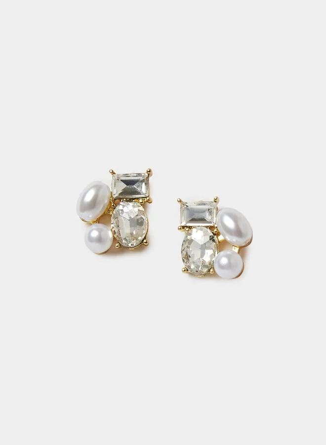 Styli Faux Pearl Stud Earrings